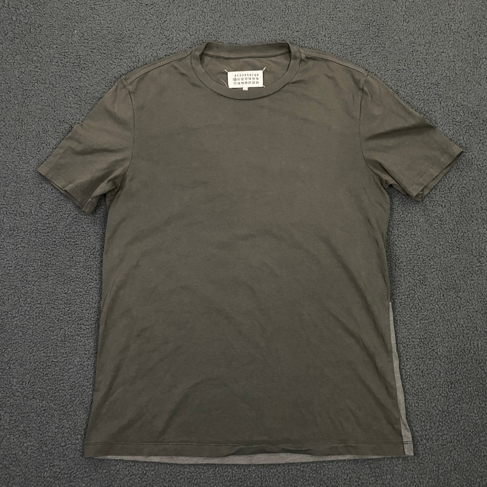 Maison Margiela 10 Colorblock Paneled T-Shirt Mens Medium Olive Gray Designer